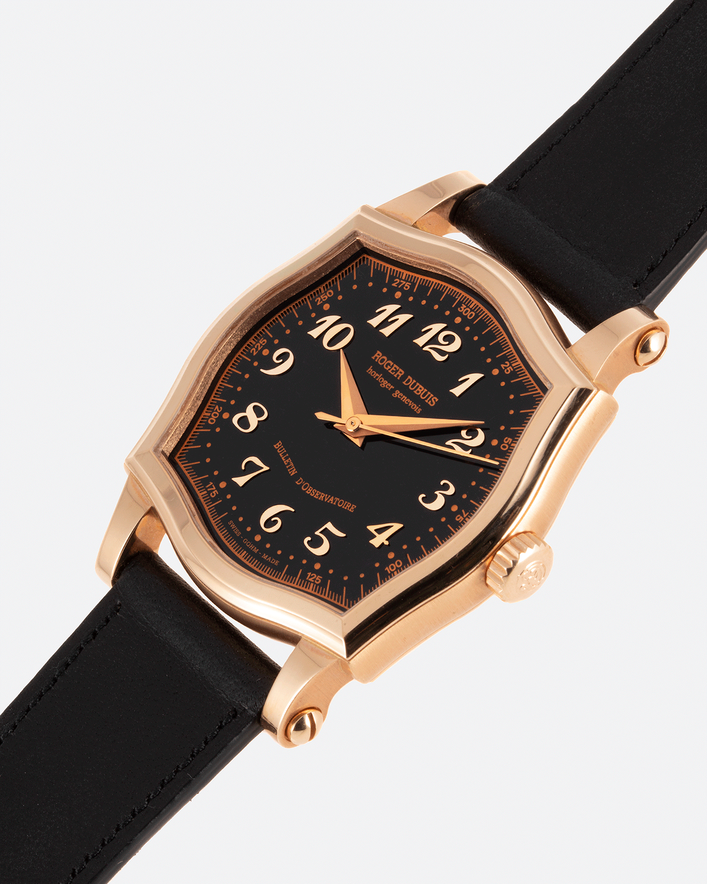Brand: Roger Dubuis Year: 2000’s Model: Sympathie 37 Material: 18k Yellow Gold Movement: Cal RD 57 Case Diameter: 37mm Strap: Nostime Black French Calf Leather and 18k Yellow Gold Roger Dubuis Tang Buckle