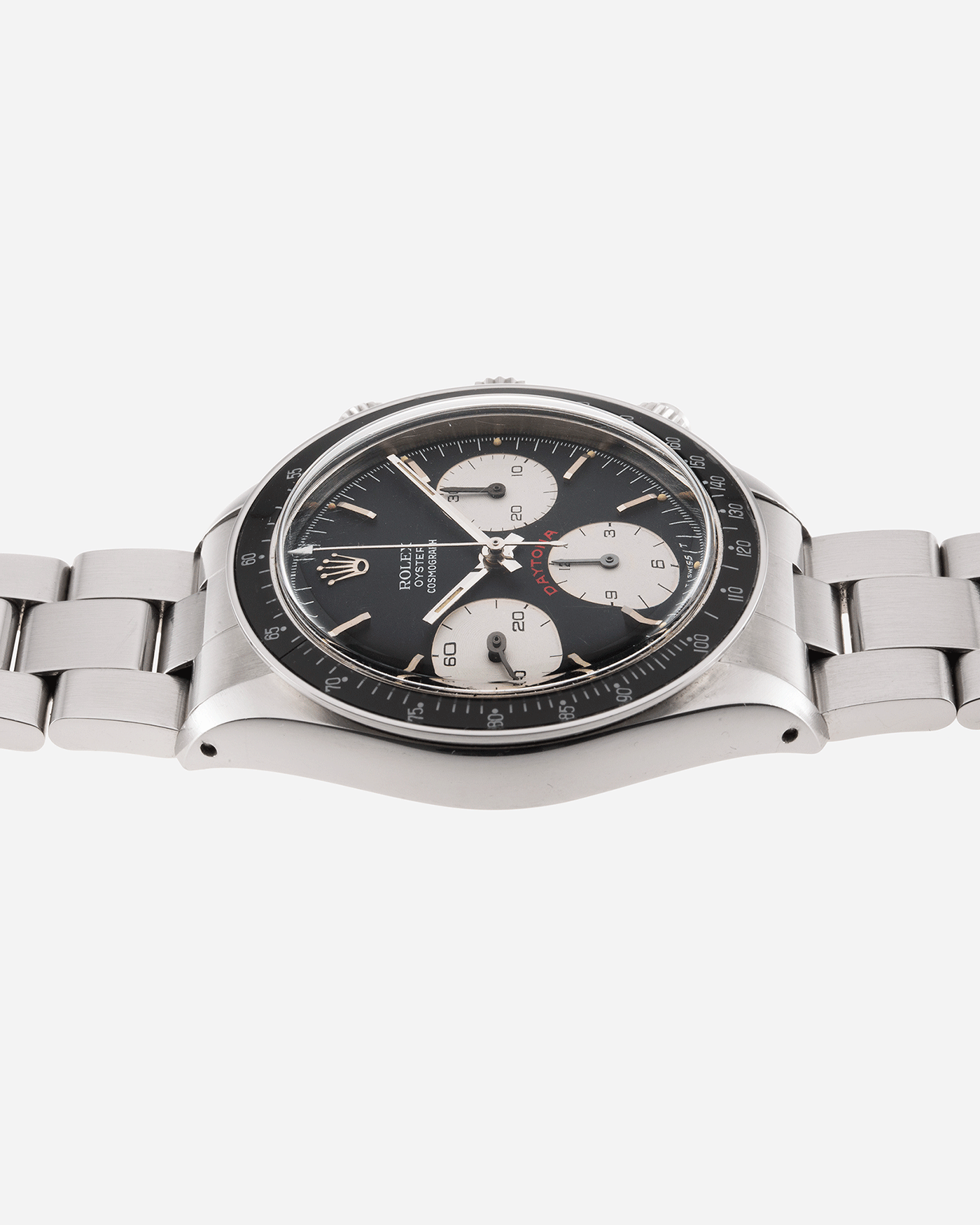 Brand: Rolex Year: 1979 Model: Cosmograph Daytona Reference Number: 6263 Serial Number: 5,8XX,XXX Material: Stainless Steel Movement: Valjoux 727 Case Diameter: 36mm Strap: Rolex 78350 Oyster Bracelet with 571 Endlinks