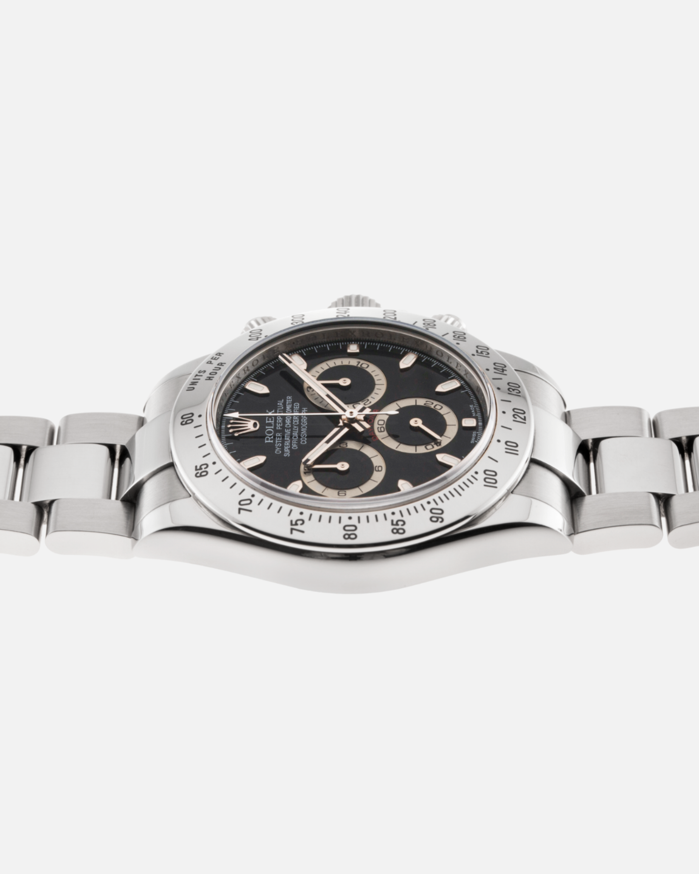 Brand: Rolex Year: 2007 Model: Daytona Reference: 116520 Material: Stainless Steel Movement: Calibre 4130 Case Diameter: 40mm Strap: Stainless Steel Rolex Oyster Bracelet