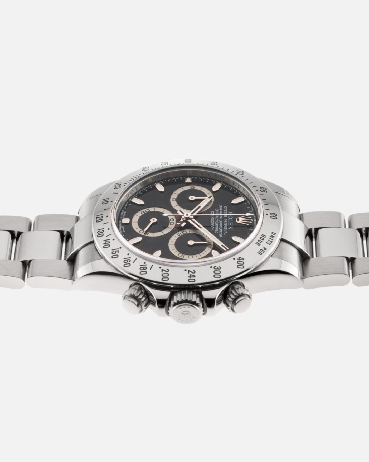 Brand: Rolex Year: 2007 Model: Daytona Reference: 116520 Material: Stainless Steel Movement: Calibre 4130 Case Diameter: 40mm Strap: Stainless Steel Rolex Oyster Bracelet