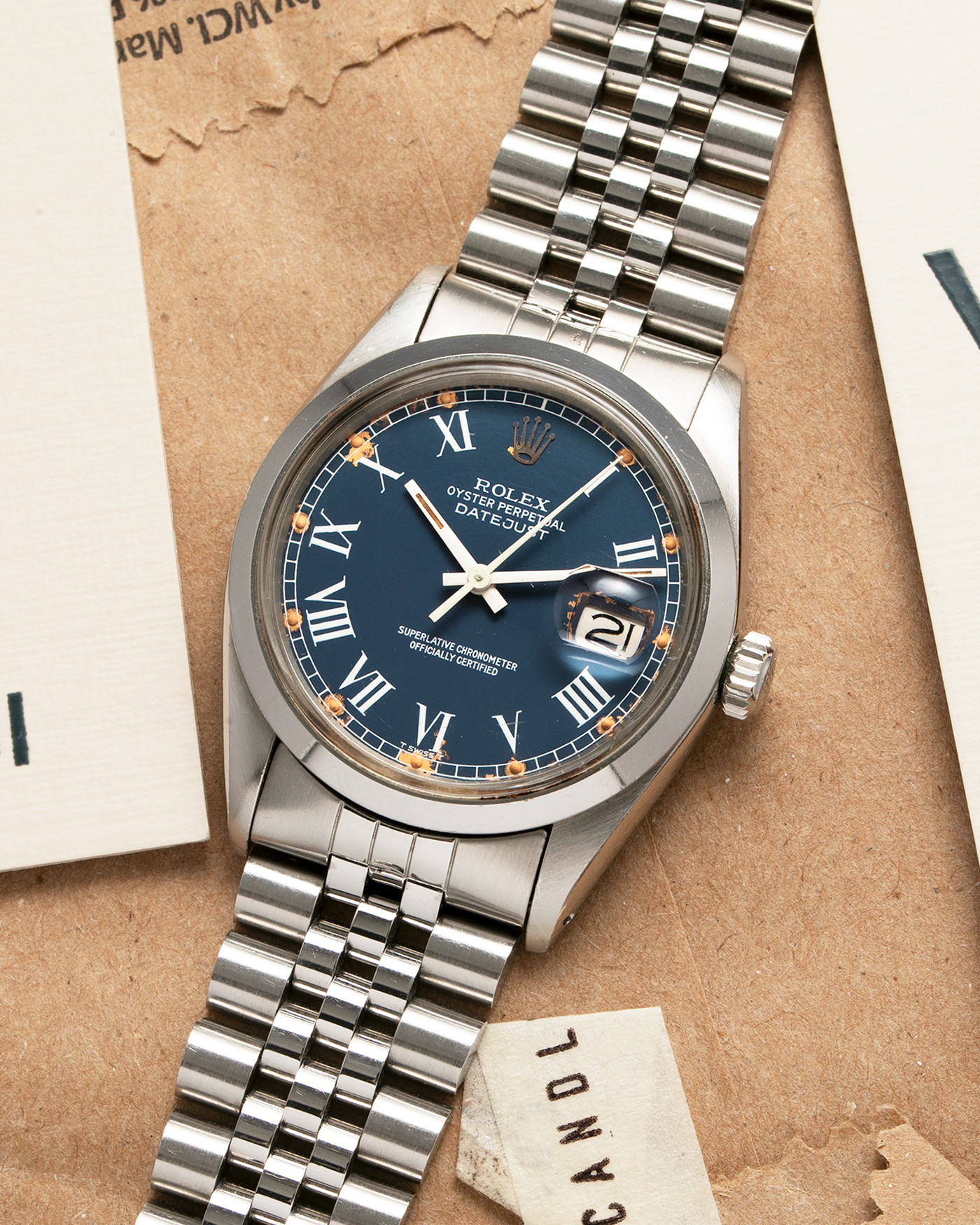 Rolex Datejust 16000 Buckley Blue Watch S.Song Vintage Watches For Sale S.Song Watches