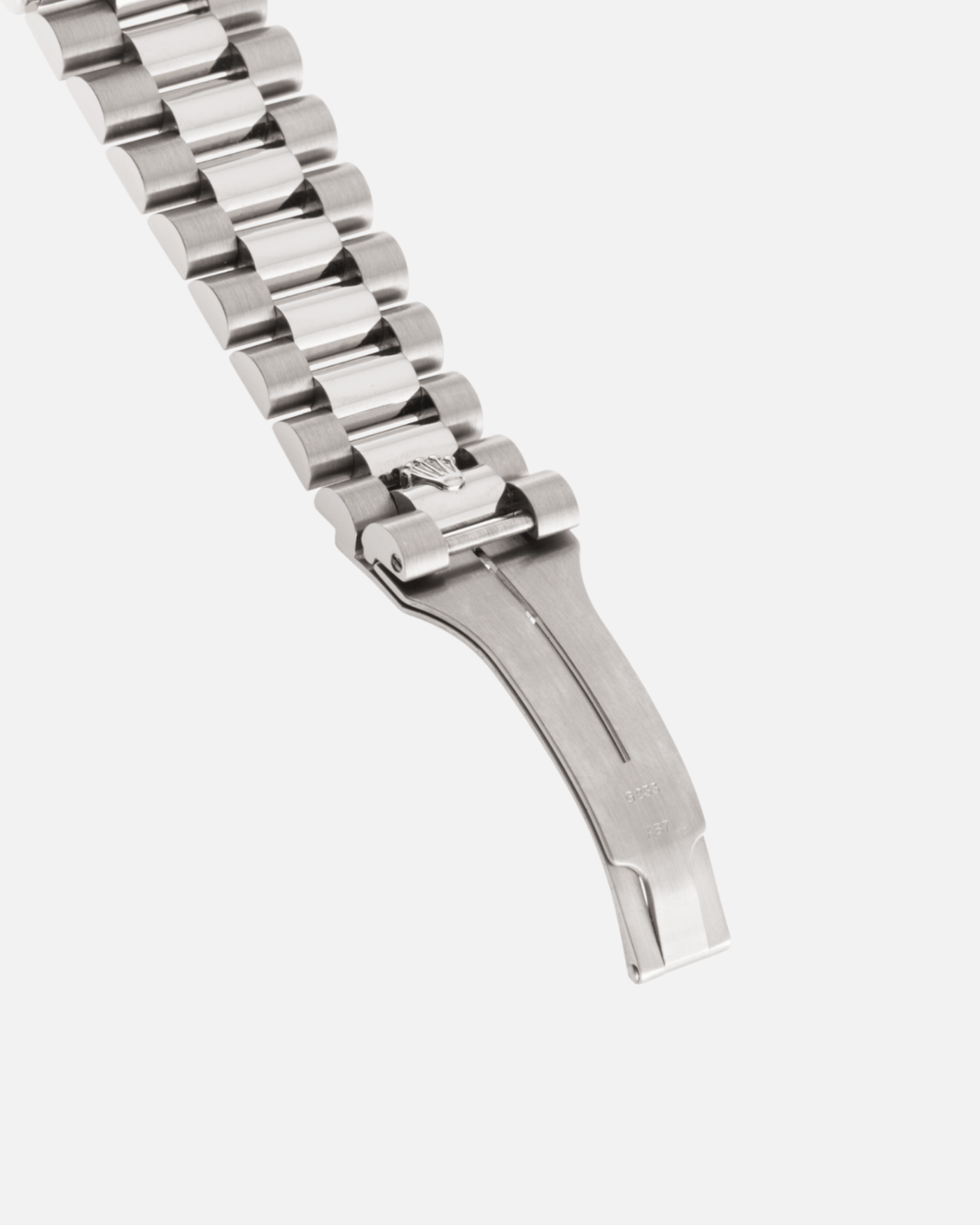 Brand: Rolex Year: 2000 Model: Day Date Reference Number: 118239 Serial Number: P Serial Material: 18k White Gold Movement: Cal. 3155 Case Diameter: 36mm Lug Width: 20mm Bracelet/Strap: Rolex 18k White Gold 83859 President Bracelet