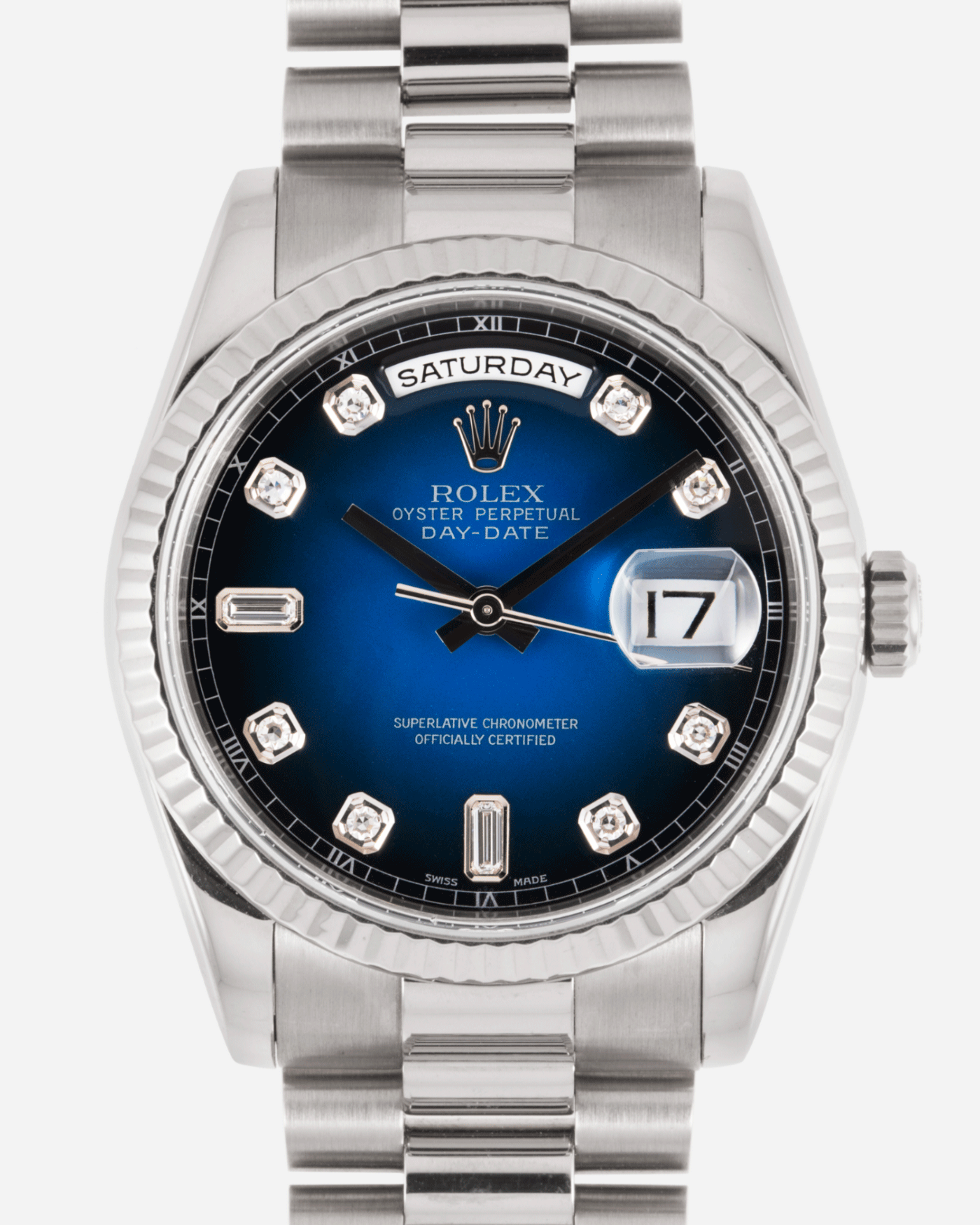 Blue day date discount rolex