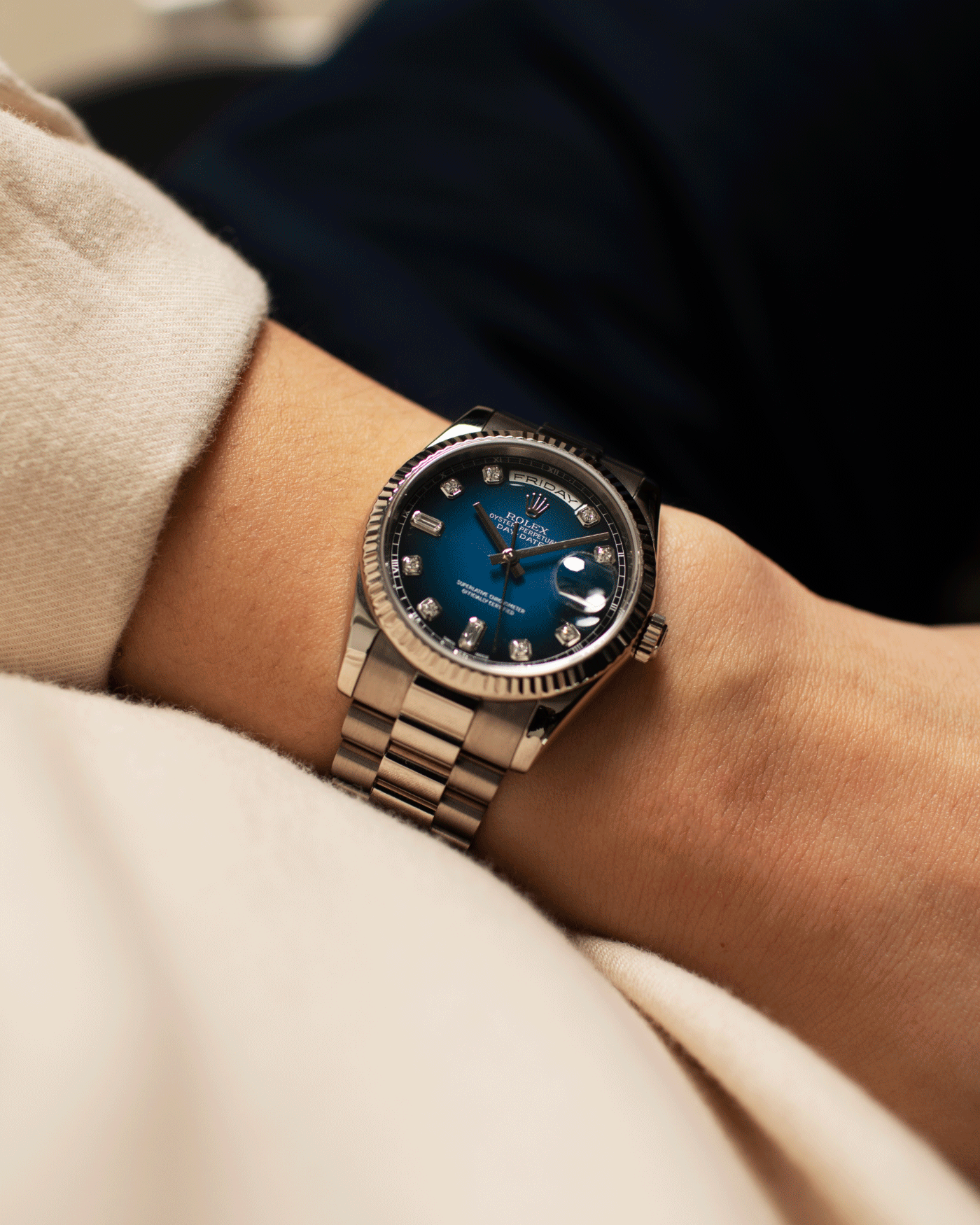 Rolex day date blue online