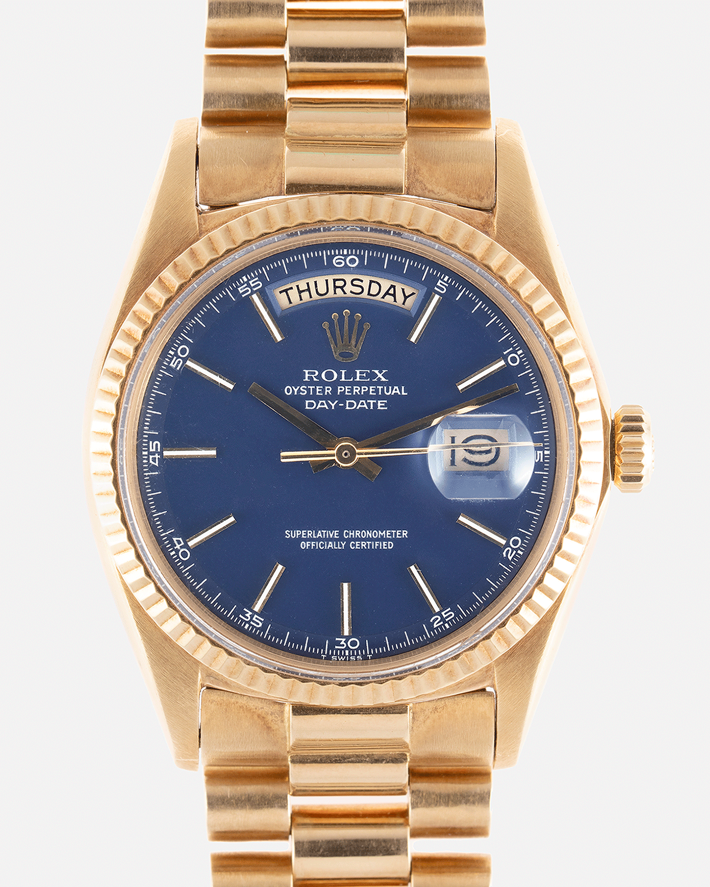 Rolex Day Date 1803 Matte Blue Non-Lume Dial