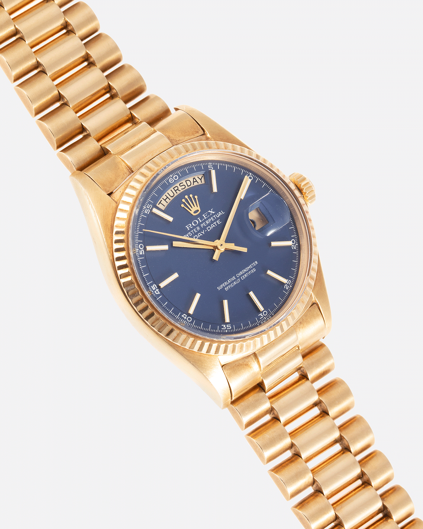 Rolex Day Date 1803 Matte Blue Non-Lume Dial