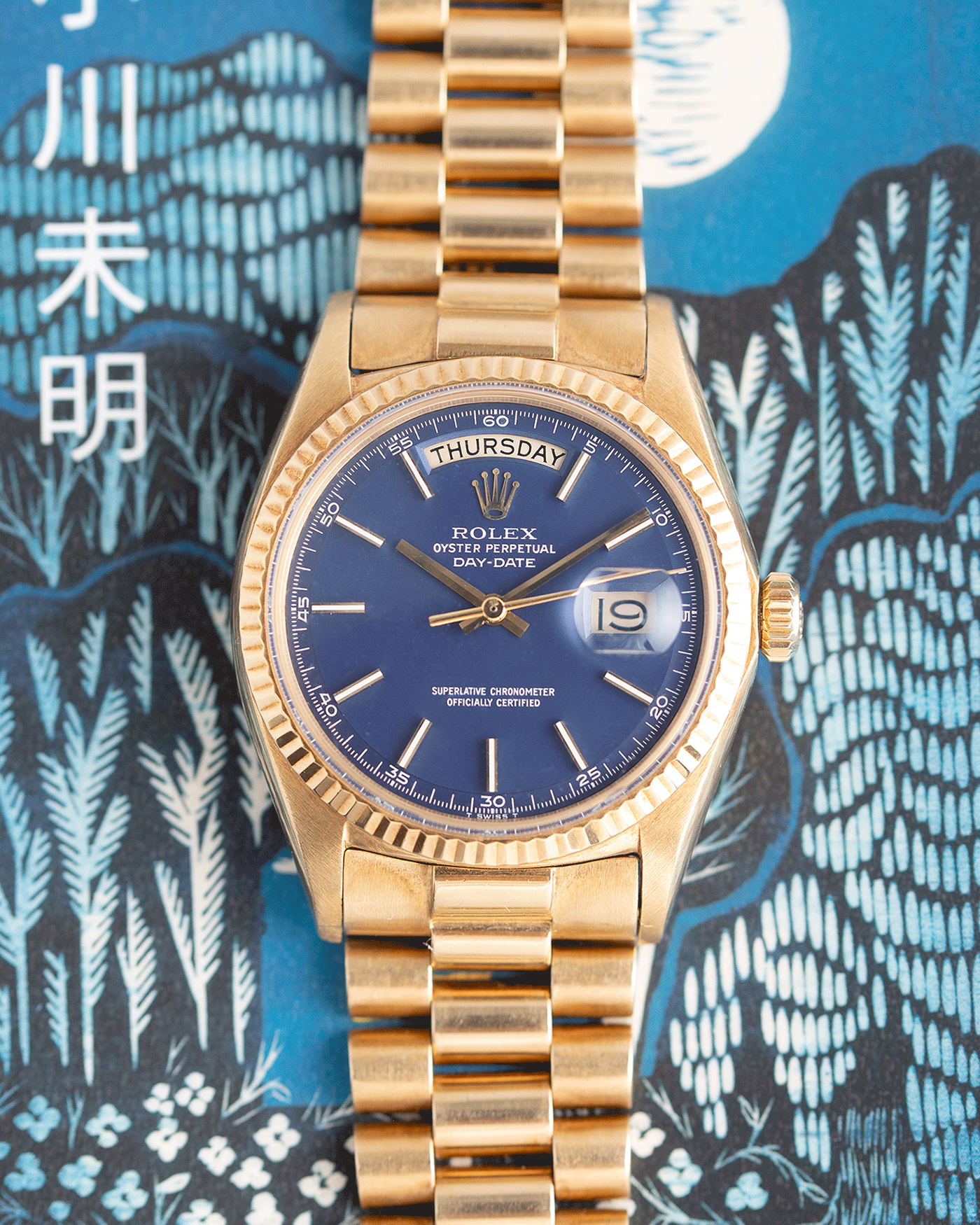 Blue face presidential sales rolex