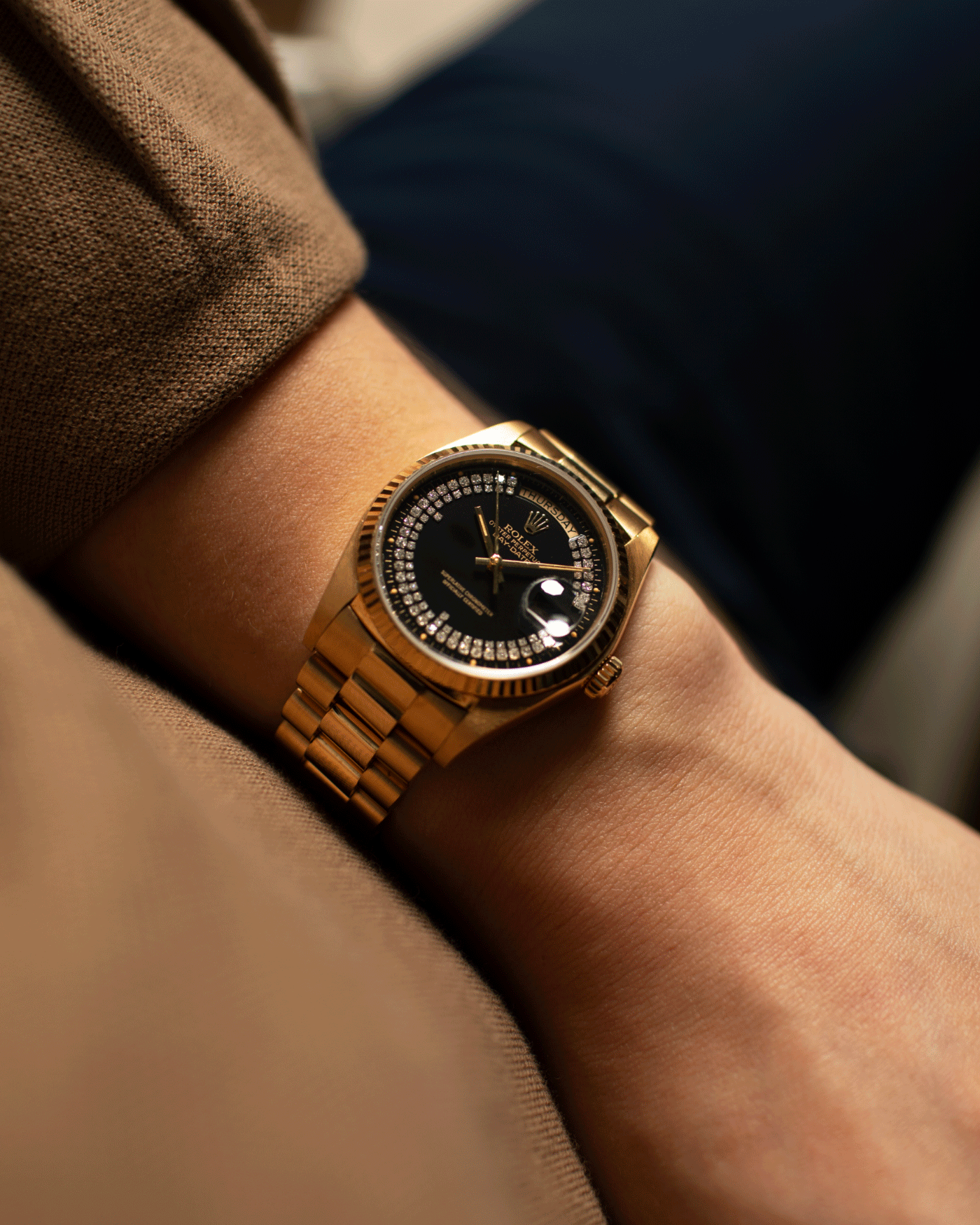 Rolex Day Date 18038 Double String Diamond President Watch S.Song Vintage Watches For Sale S.Song Watches