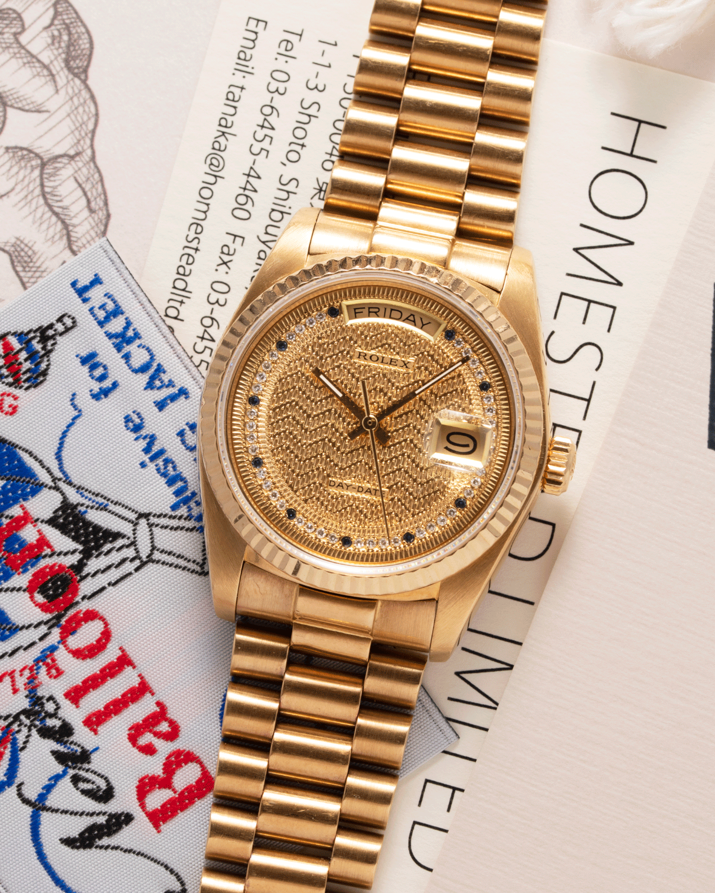 Rolex day 2025 date 18k gold