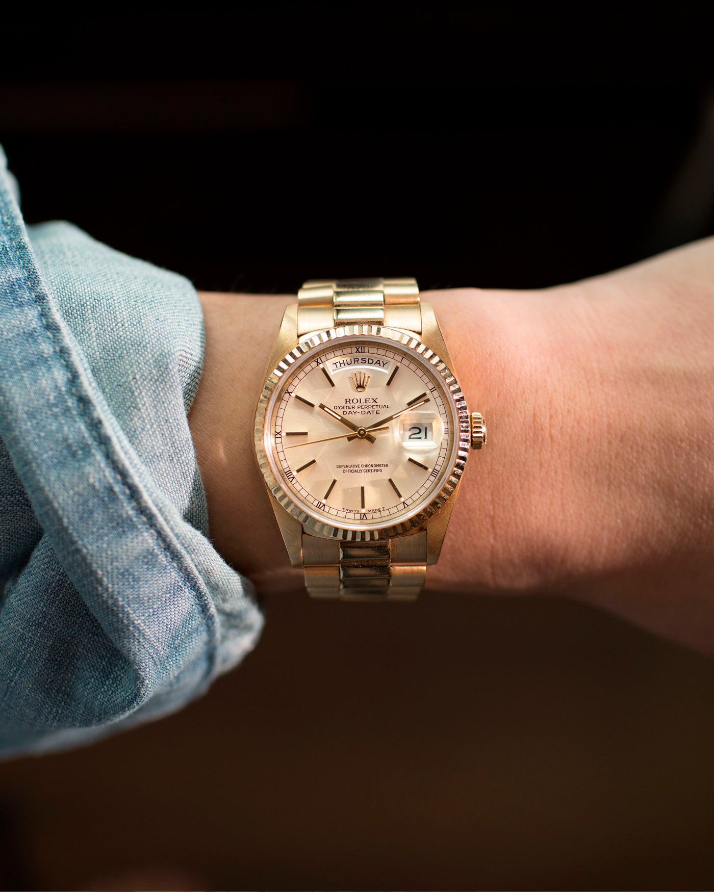 Rolex 18238 on wrist Clearance