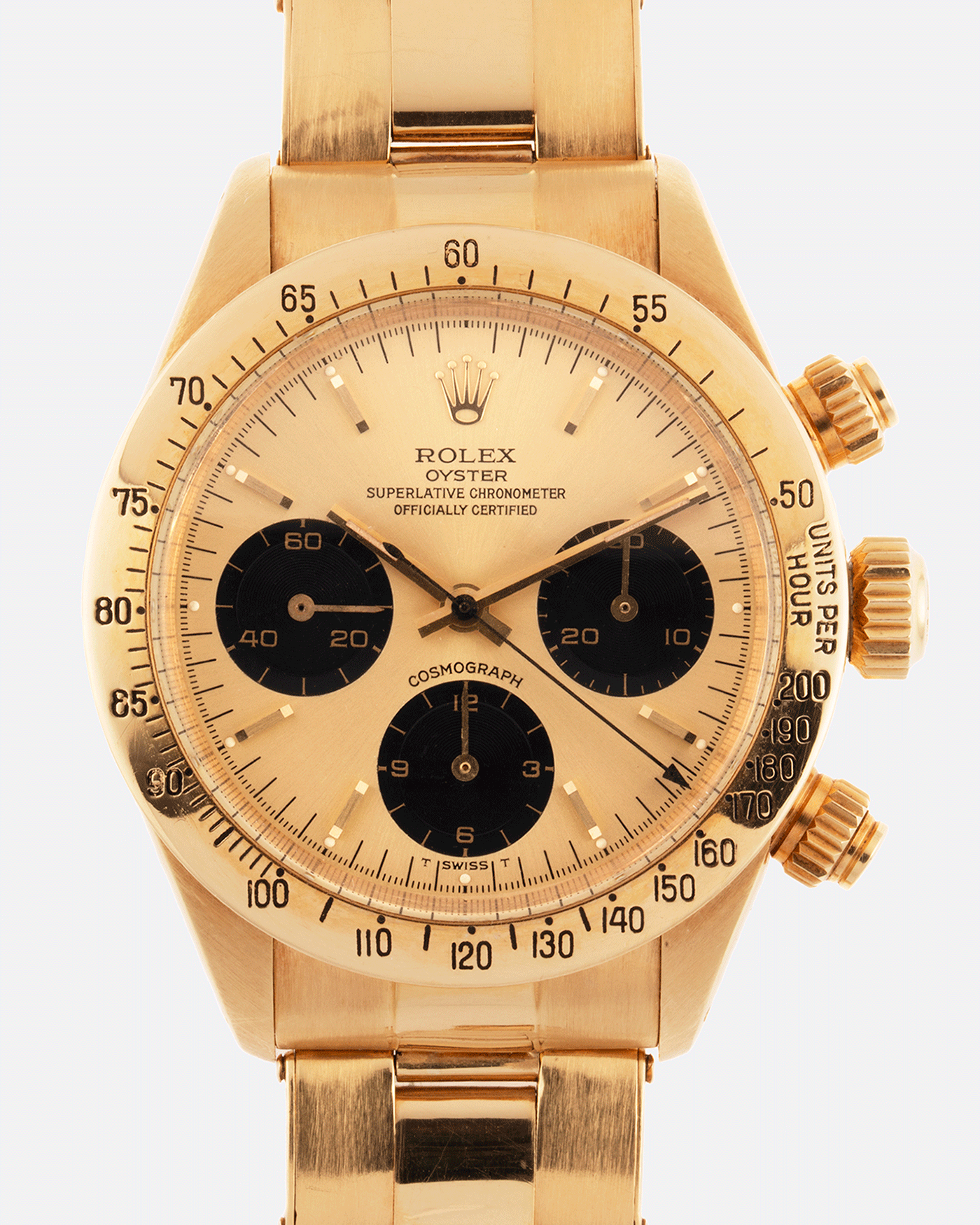 Rolex Cosmograph Daytona 6265 Vintage Yellow Gold Chronograph Watch | S.Song Vintage Timepieces \