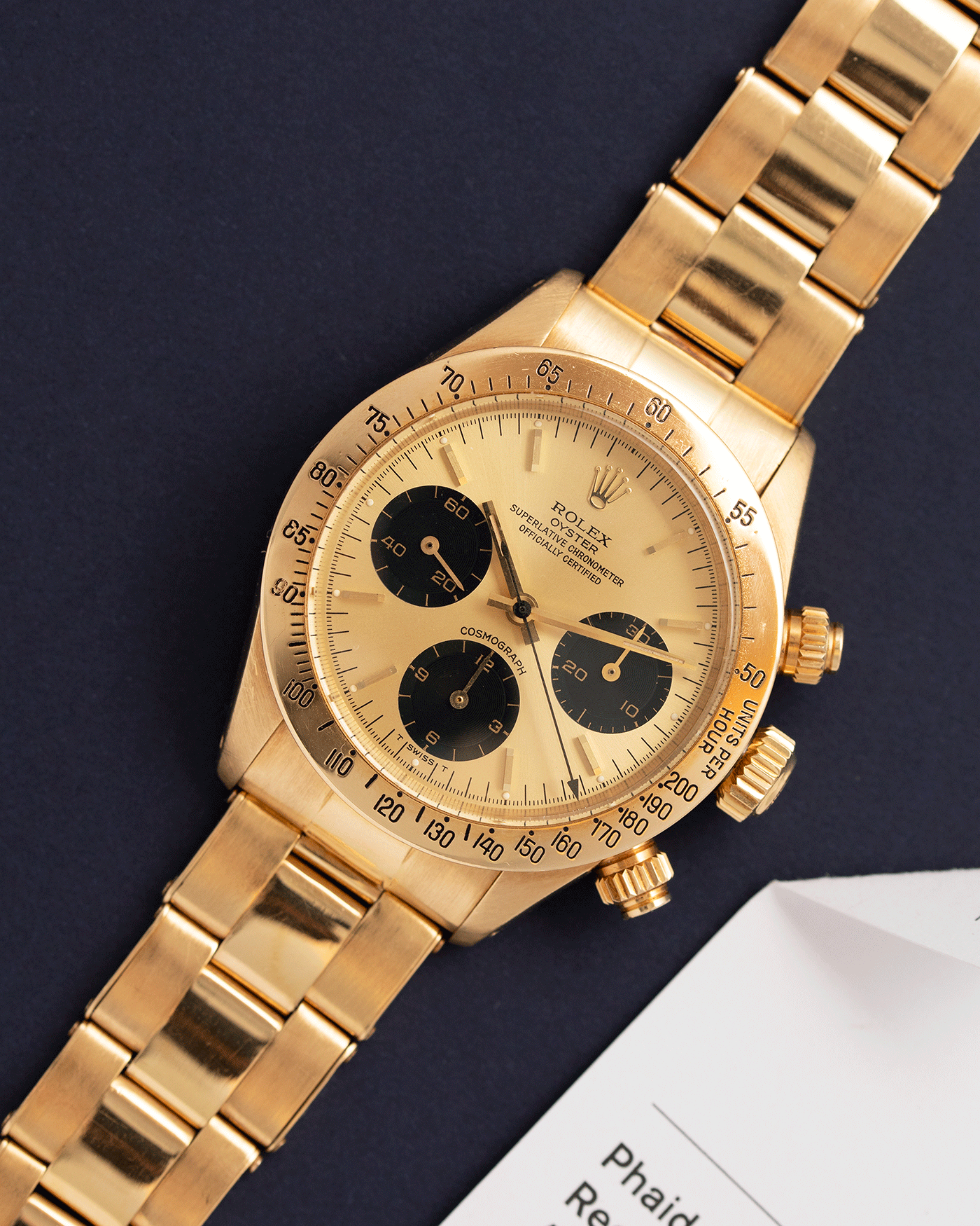 Rolex Cosmograph Daytona 6265 Vintage Yellow Gold Chronograph Watch S.Song Vintage Timepieces S.Song Watches