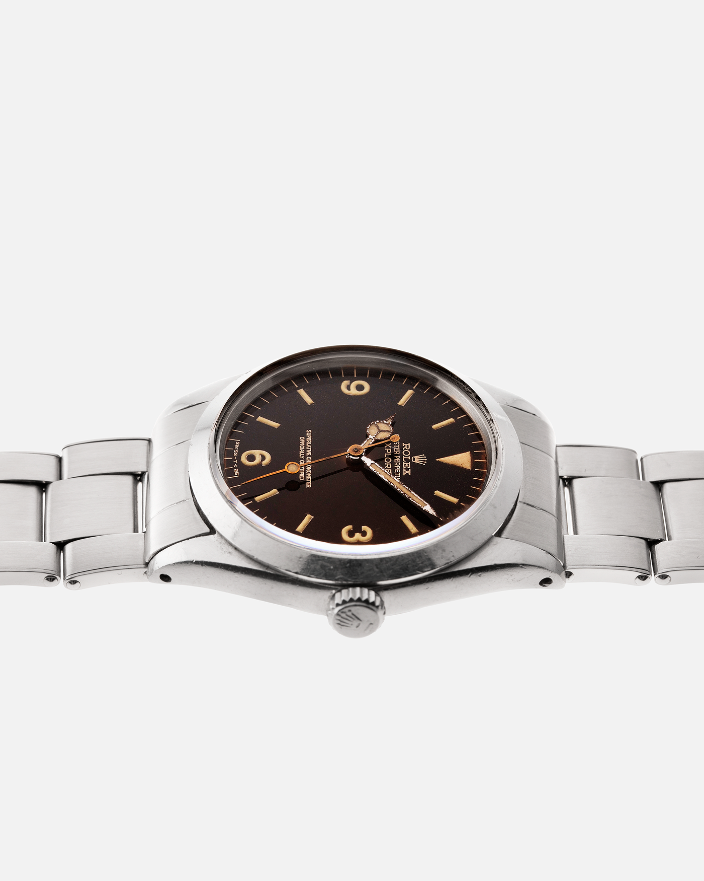 Brand: Rolex Year: Circa 1965/1966 Model: Explorer Reference Number: 1016 Serial Number: 1.2 mil Material: Stainless Steel Movement: Cal. 1560 Case Diameter: 36mm Lug Width: 20mm Bracelet/Strap: Rolex 7206 Rivet Bracelet with 58 end links dated 3.66