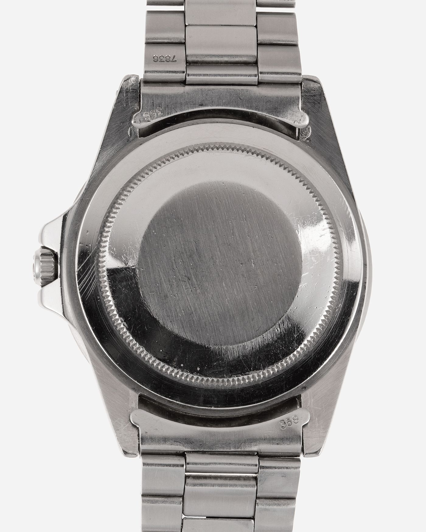 Brand: Rolex Year: 1978/79 Model: GMT-Master Reference Number: 1675 Serial Number: 5,73X,XXX Material: Stainless Steel Movement: Cal. 1570 Case Diameter: 40mm Lug Width: 20mm Bracelet: Rolex 7836 Folded Oyster Bracelet with ‘358’ end links