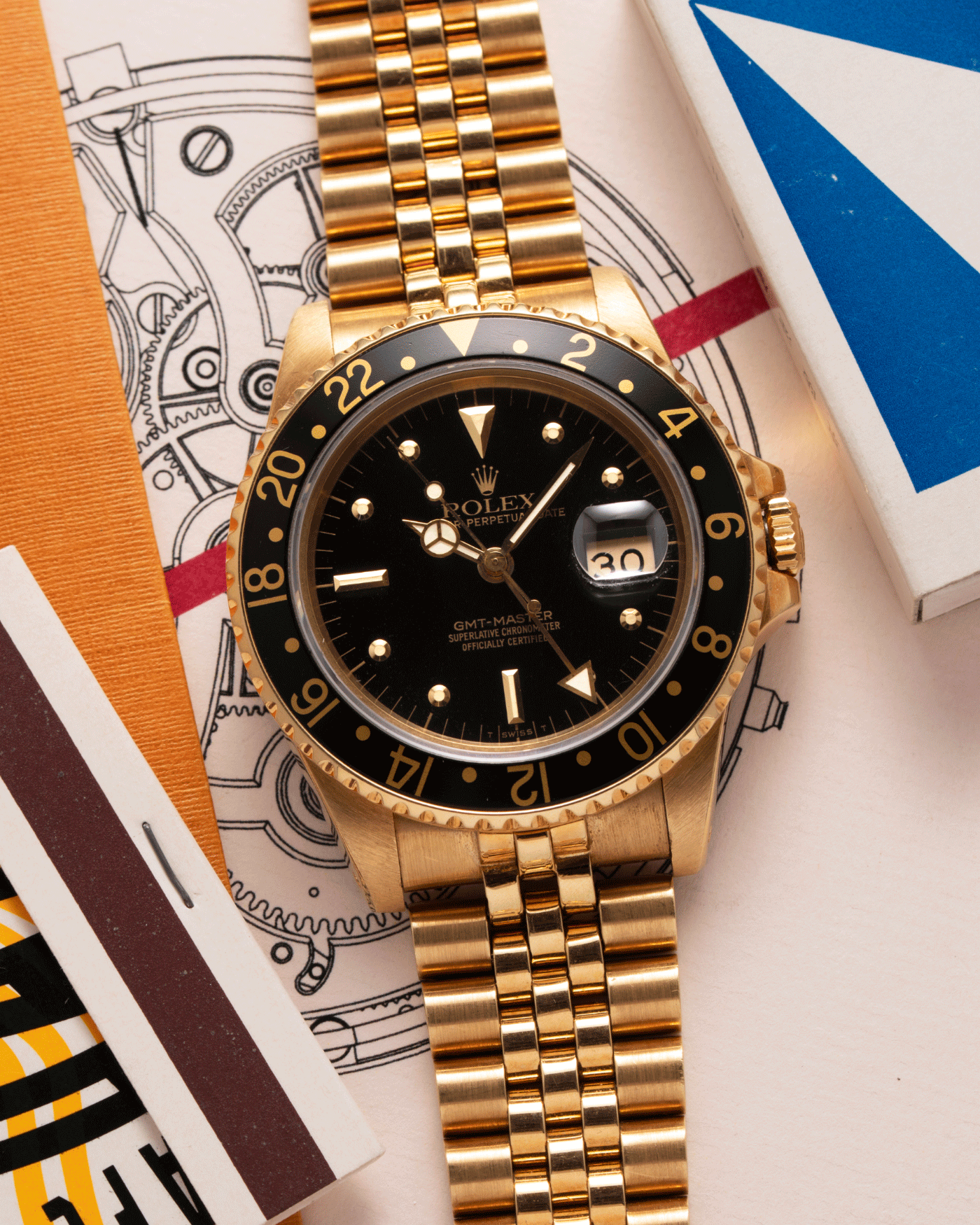 Gold rolex gmt for best sale sale