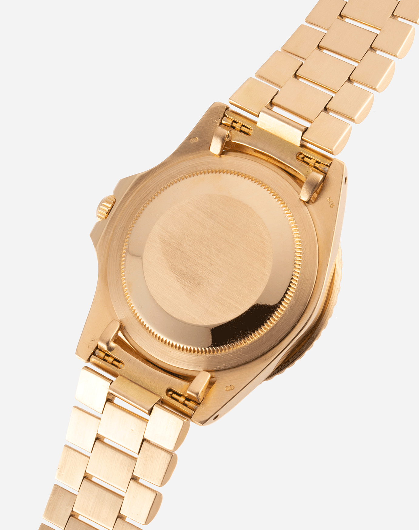 Brand: Rolex Year: 1978 Model: GMT-Master Reference Number: 1675 Serial Number: 5.3 mil Material: 18k Yellow Gold Movement: Cal. 1570 Case Diameter: 40mm Lug Width: 20mm Strap: 18k Yellow Gold Rolex President Bracelet