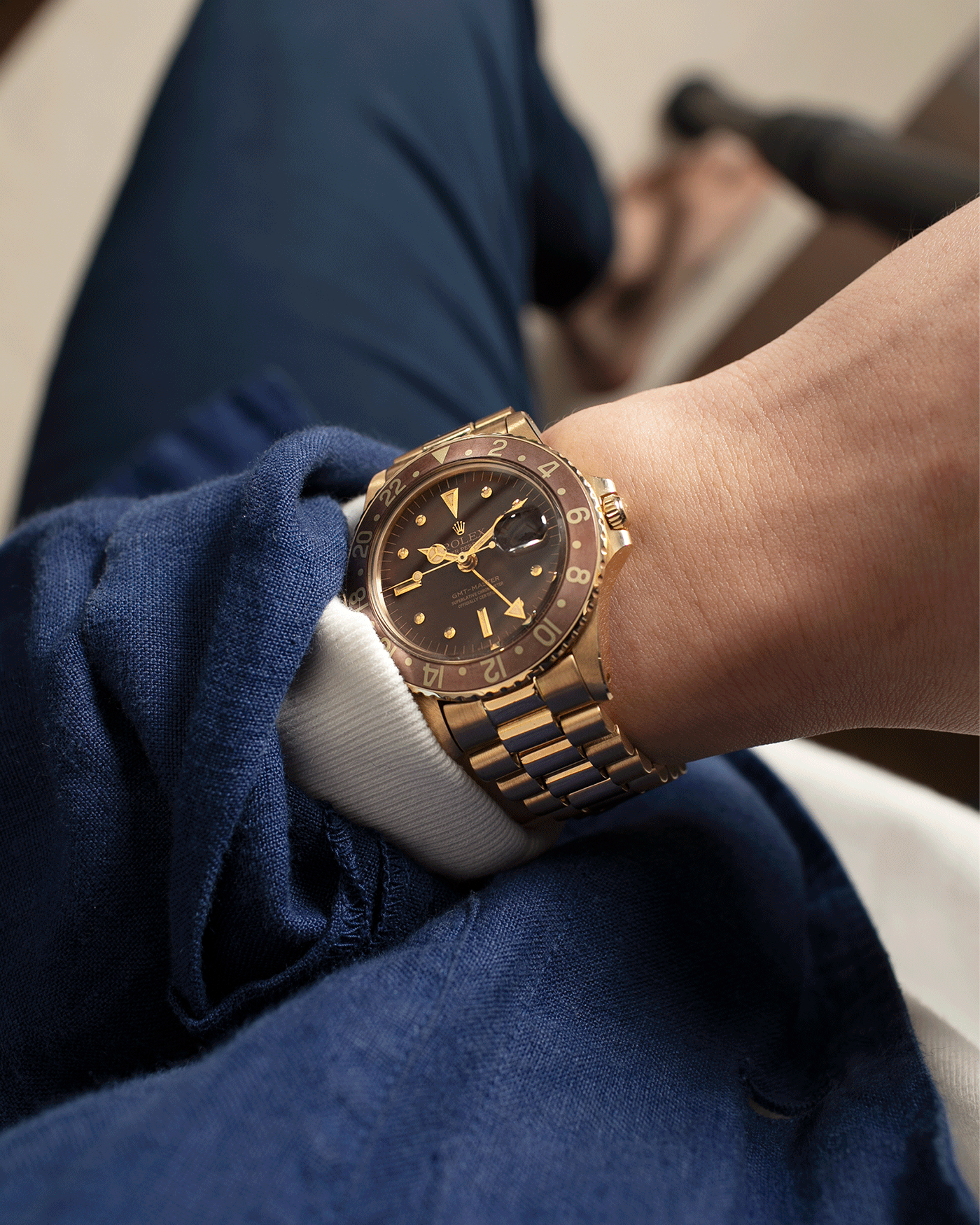 Rolex GMT Master Ref. 1675 8 Yellow Gold S.Song Vintage Watches
