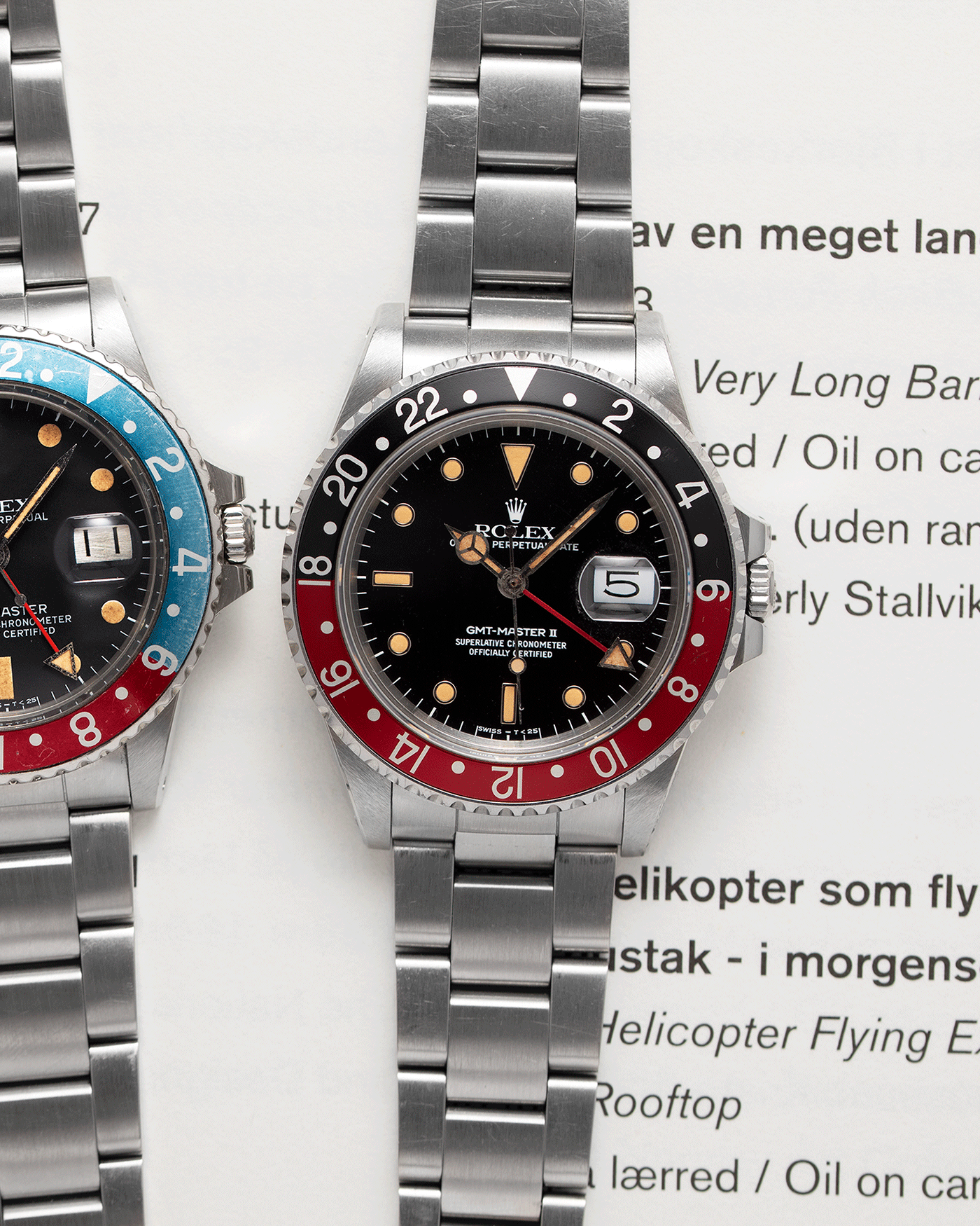 Brand: Rolex Year: 1987 Model: GMT-Master II Reference Number: 16760 Serial Number: 963XXXX Material: Stainless Steel Movement: Cal. 3085 Case Diameter: 40mm Lug Width: 20mm Bracelet/Strap: Rolex Heavy Oyster 78360 with ‘501’ Endlinks and ‘L3’ Clasp