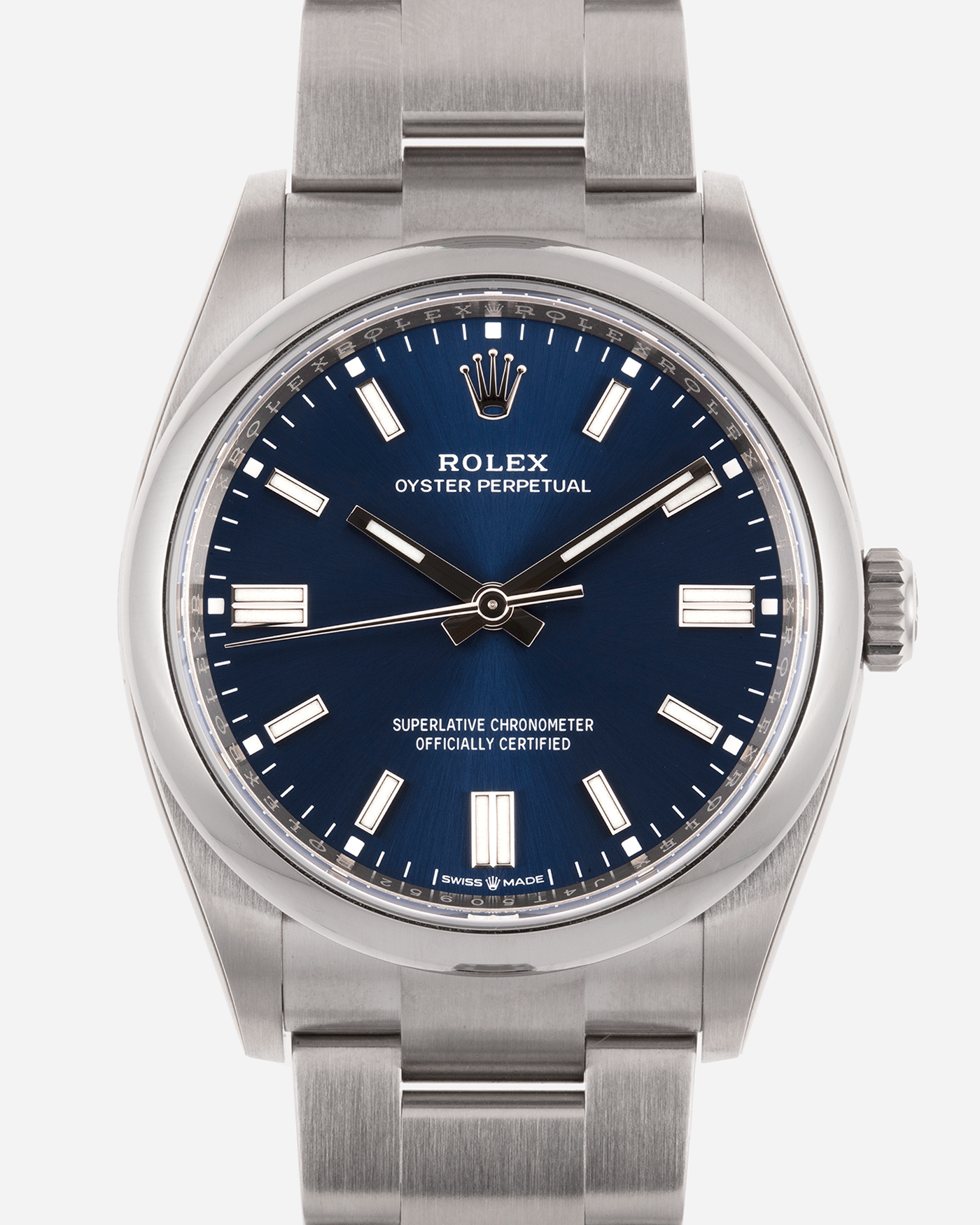 Brand: Rolex Year: 2020 Model: Oyster Perpetual 36 Reference Number: 126000 Material: 904L Stainless Steel Movement: Cal. 3230 Case Diameter: 36mm Bracelet: Stainless Steel Rolex Oyster Bracelet