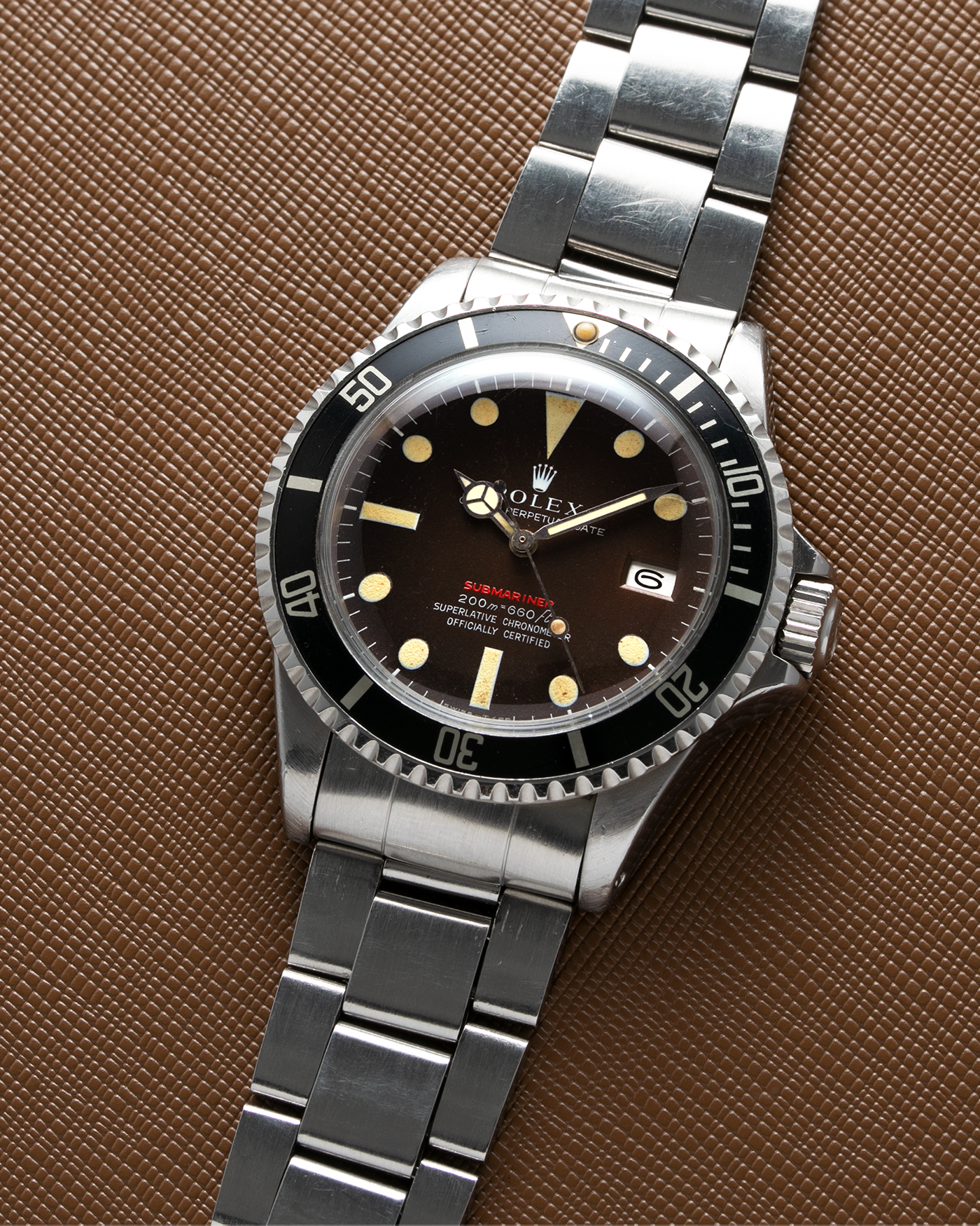 Rolex Red Submariner 1680 Tropical Mark 2 Meters First Vintage