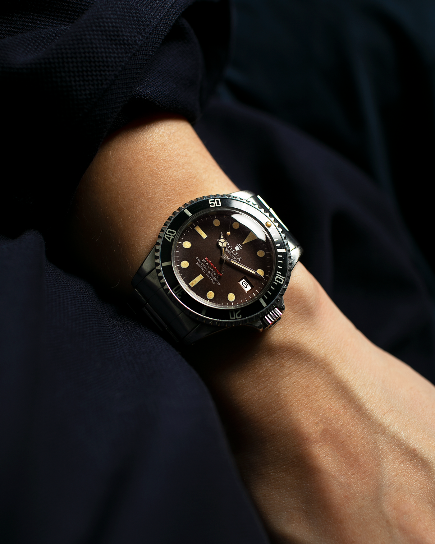 Rolex Red Submariner 1680 Tropical Mark 2 Meters First Vintage Sport Watch S.Song Vintage Watches For Sale S.Song Watches
