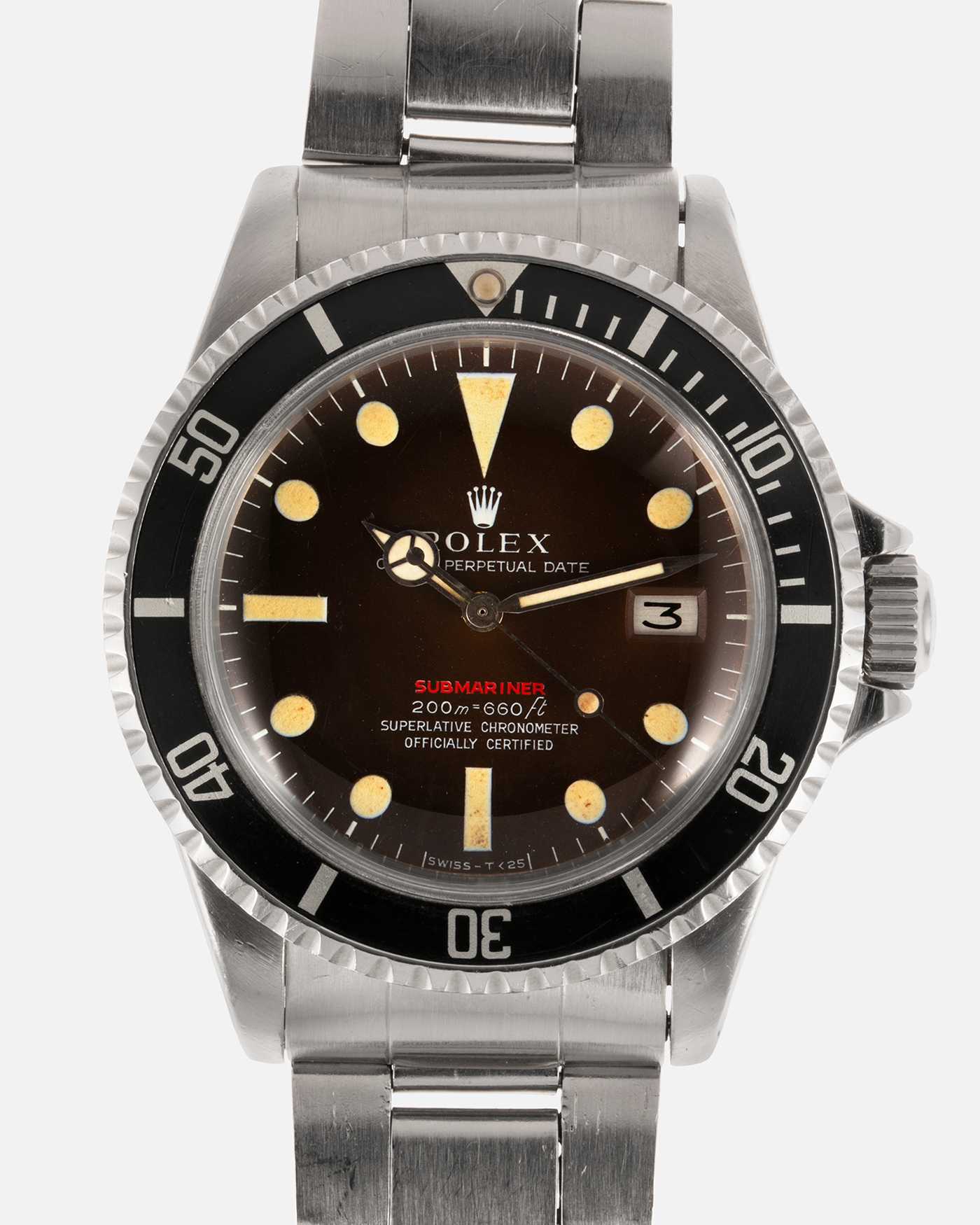 Rolex Red Submariner 1680 Tropical Mark 2 Meters First Vintage