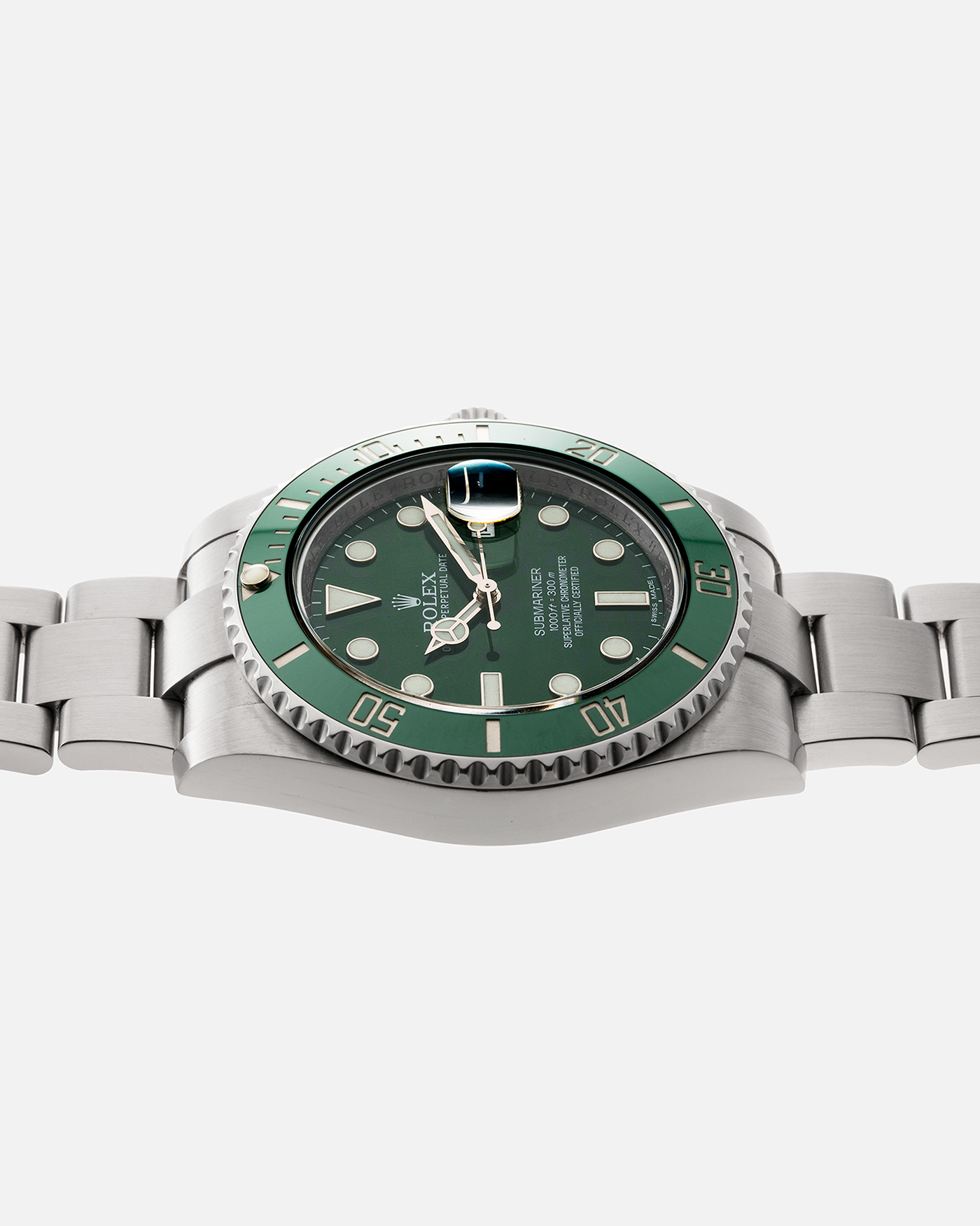 ROLEX  SUBMARINER HULK, REFERENCE 116610LV, A STAINLESS STEEL