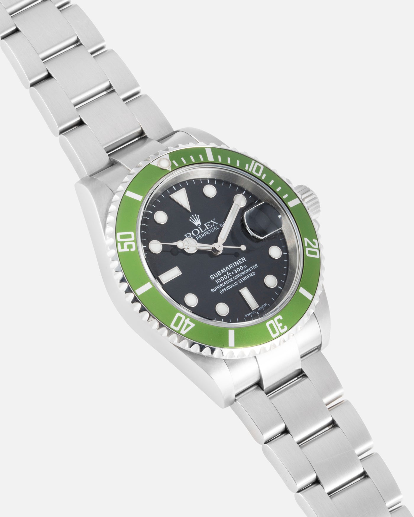 Rolex Submariner Date Kermit Striking Light Green Bezel Patina 16610LV -  Ticking Way