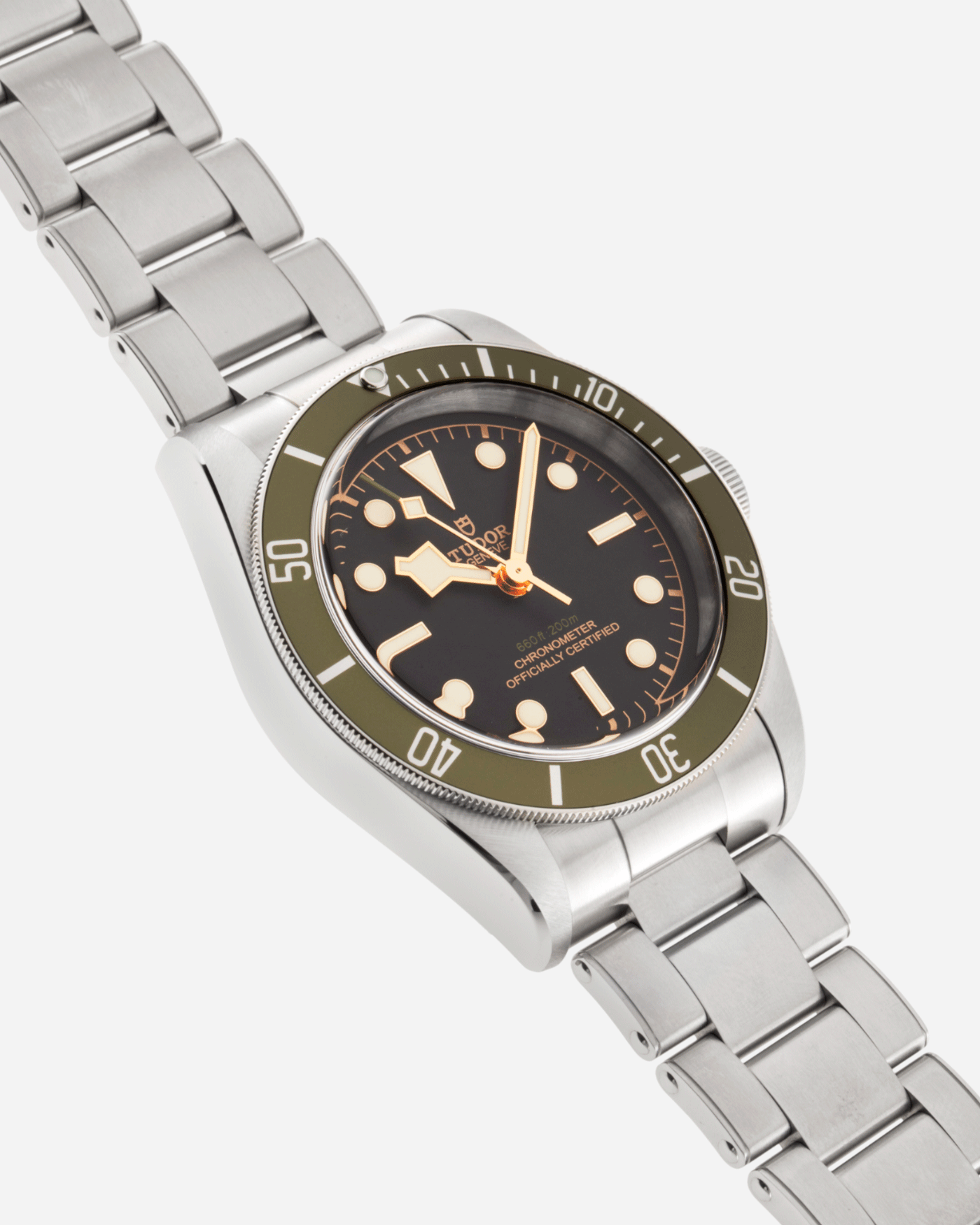 Brand: Tudor Year: 2021 Model: Black Bay Harrods Edition Reference Number: 79230G Material: Stainless Steel Movement: in-house self-winding calibre MT5602 Case Diameter: 41mm Bracelet/Strap: Tudor Stainless Steel River Bracelet