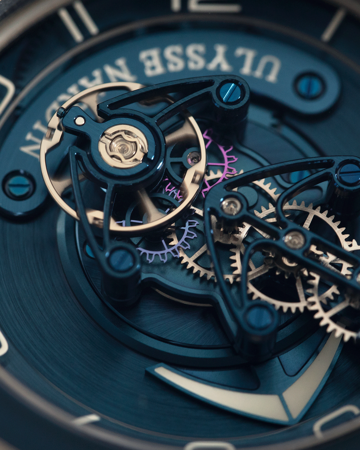 Brand: Ulysse Nardin Year: 2020 Model: Freak Out Reference: DB25 Material: Titanium Movement: In-House Manually-Wound UN-205 Case Diameter: 45mm Strap: Ulysse Nardin Blue Leather-Backed Textile Strap with Titanium Deployant
