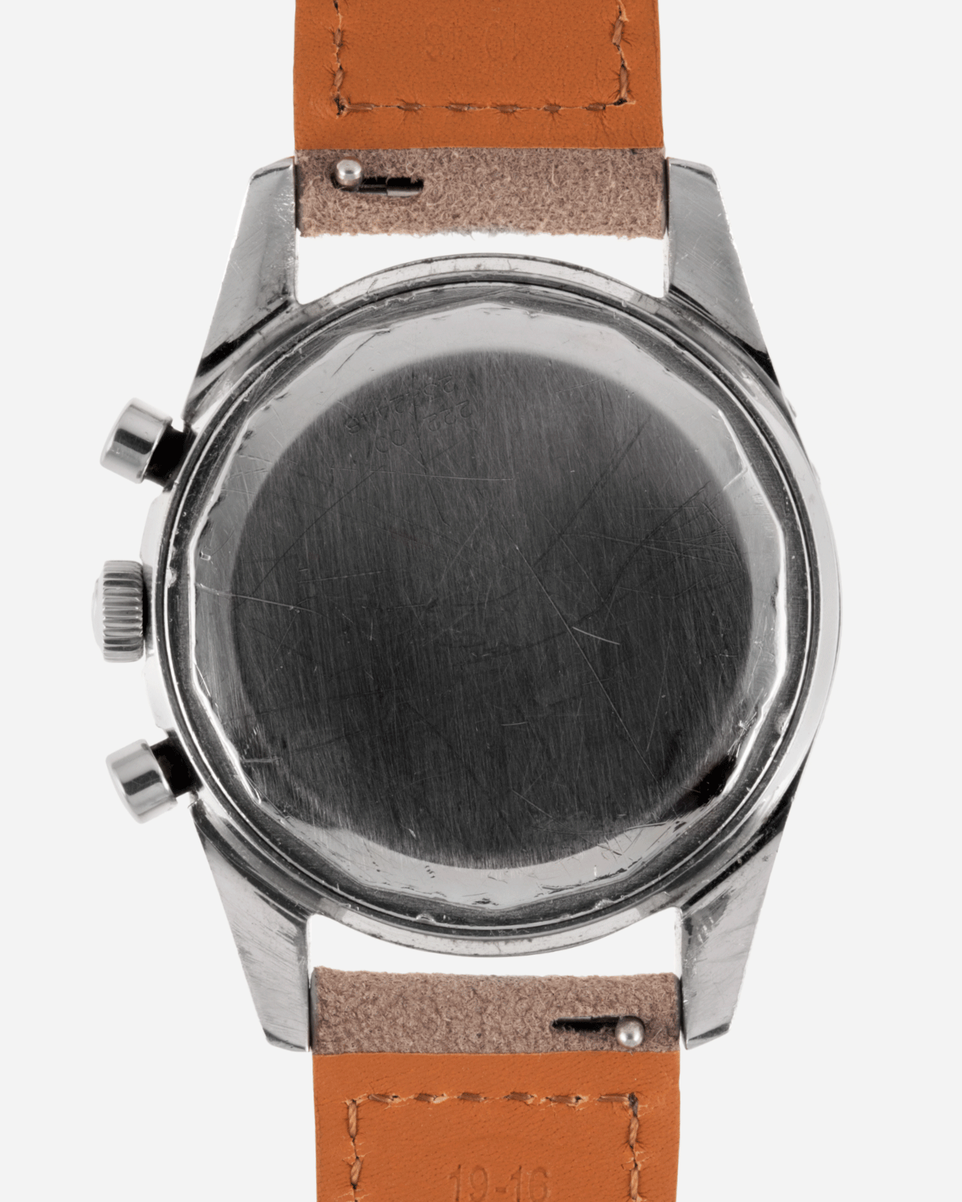 Brand: Universal Geneve Year: 1960’s Reference Number: 222100 Material: Stainless Steel Movement: Cal. 281 Case Diameter: 36mm Lug Width: 18mm Strap: Molequin Taupe Nubuck and Stainless Steel Buckle