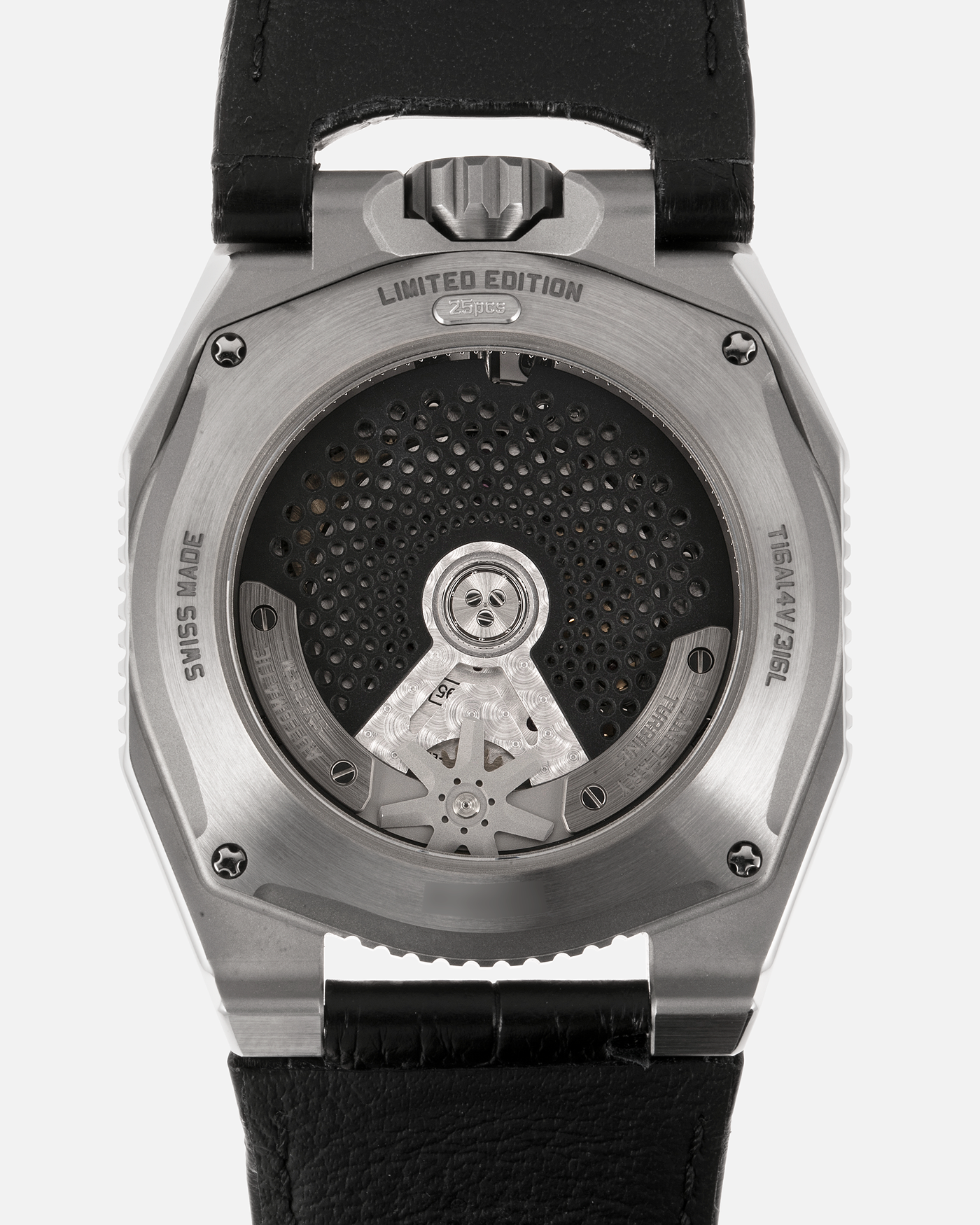 Brand: Urwerk Year: 2020 Model: UR100 Spacetime Material: Stainless Steel Movement: Urwerk Cal. 12.01 Case Diameter: 41mm Bracelet/Strap: Urwerk Black Alligator StrapBrand: Urwerk Year: 2020 Model: UR100 Spacetime Material: Stainless Steel Movement: Urwerk Cal. 12.01 Case Diameter: 41mm Bracelet/Strap: Urwerk Black Alligator Strap