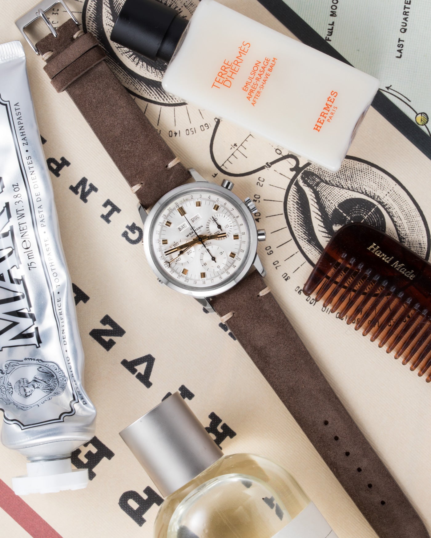 Wakmann 'Albino' Triple Calendar Chronograph