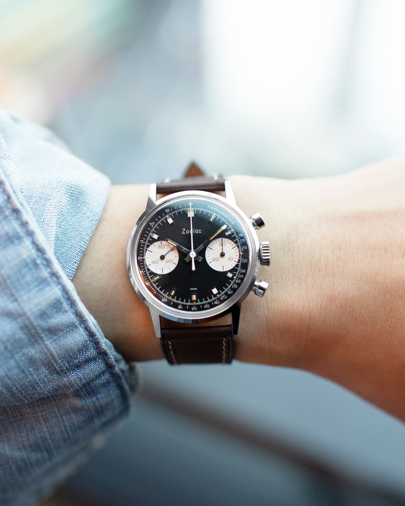 Zodiac Reverse Panda Chronograph